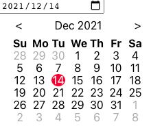 Calendar component build with React hook by me