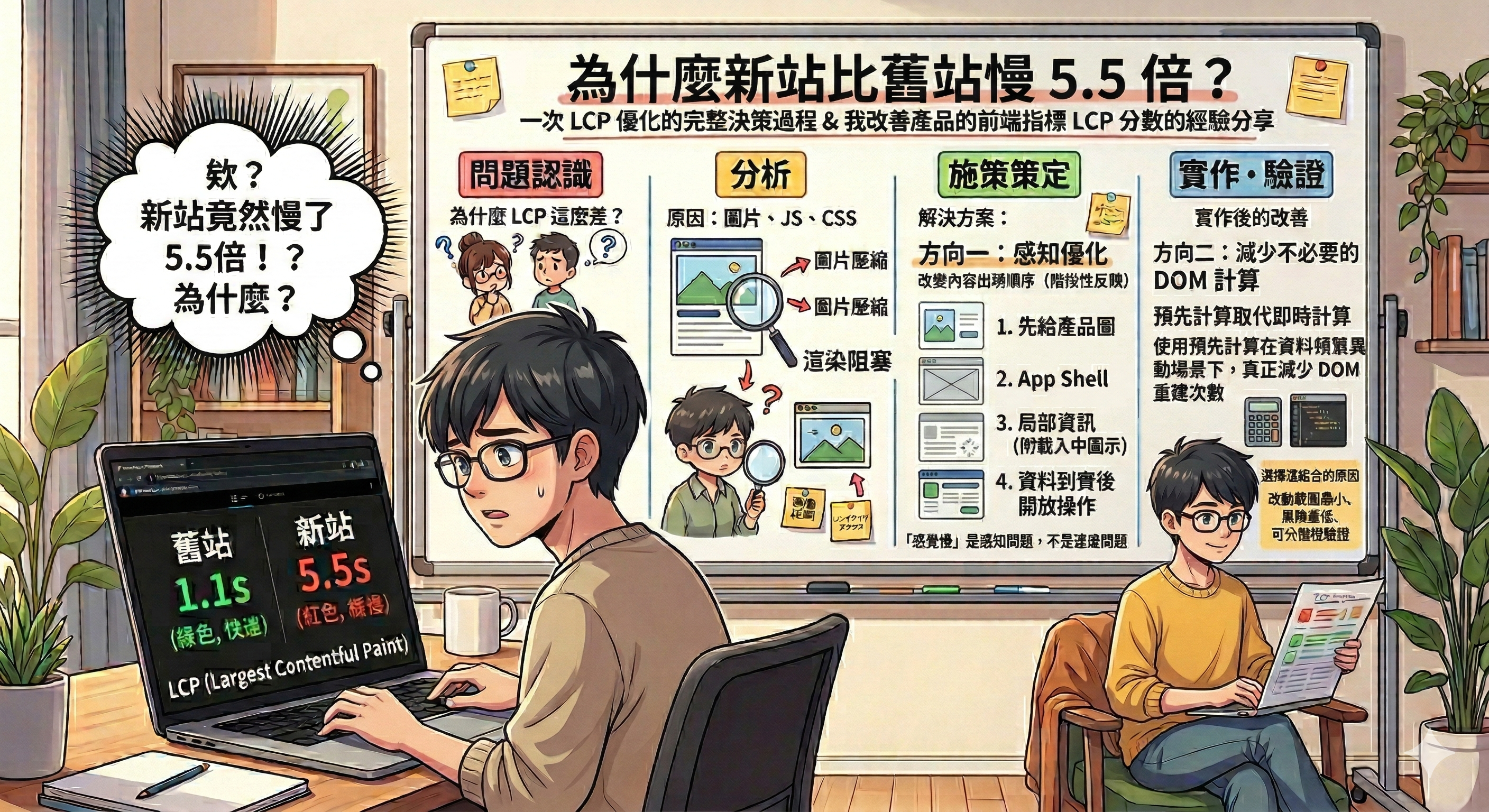 Experience Tune FE LCP Score | 為什麼新站比舊站慢 5.5 倍？一次 LCP 優化的完整決策過程