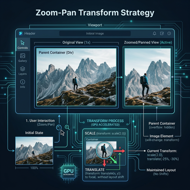 Web Gesture: Zoom-Pan Transform Strategy | 網頁手勢縮放 Zoom-Pan Transform 策略學習筆記